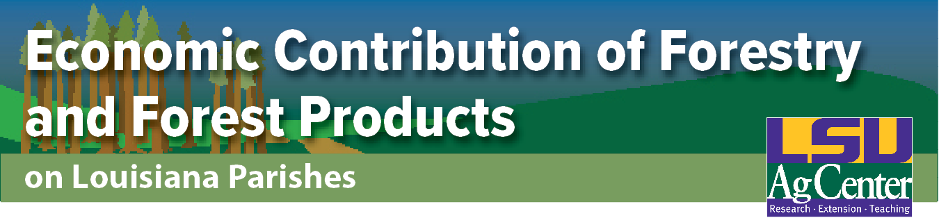 Decorative header that says, "Economic Contribution of Forestry and Forest Products."